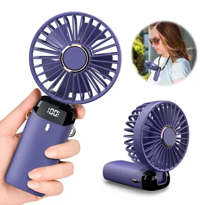 LED Digital Display Rechargeable Portable Fan